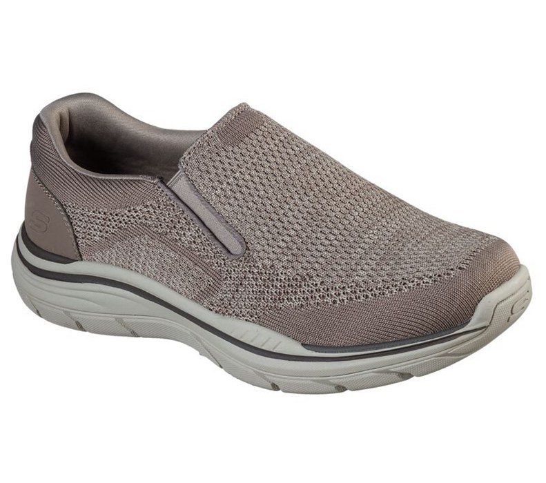 Skechers Herr Khaki Slip On - Relaxed Fit: Expected 2.0 - Arago - Sverige (KHQBZ-3459)